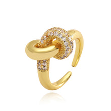 Load image into Gallery viewer, European and American luxury high-end ring for women, niche geometric opening ring, new 