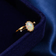 Load image into Gallery viewer, Retro imitation Opal gold-plated ring for women