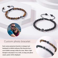 Load image into Gallery viewer, Photo projection bracelet 100 languages I Love You natural stone custom bracelet picture jewelry