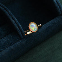 Load image into Gallery viewer, Retro imitation Opal gold-plated ring for women